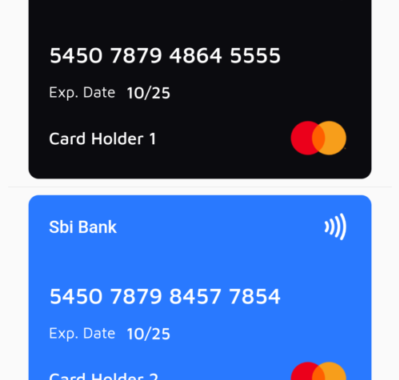 add and show new credit card list